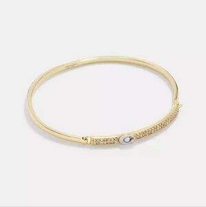 Coach Signature Pavé Bar Thin Bangle NWT